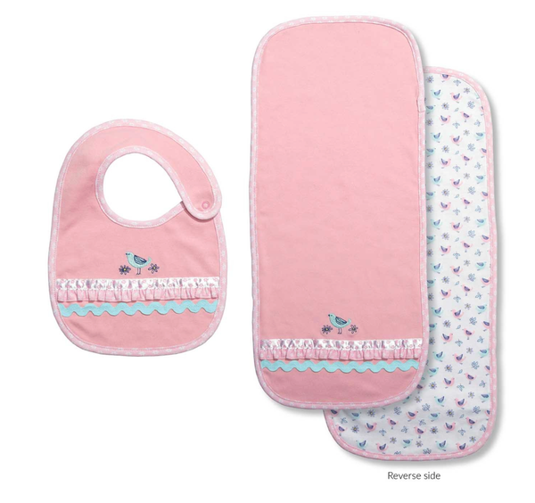 Birdie Bodysuit & Burp Set (3-6m)