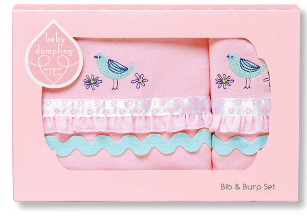 Birdie Bib & Burp Set (CLEARANCE)