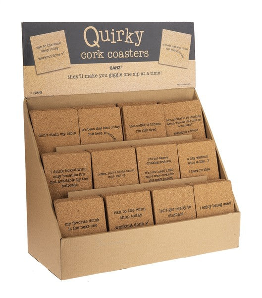 Quirky Cork Coasters (CLEARANCE)