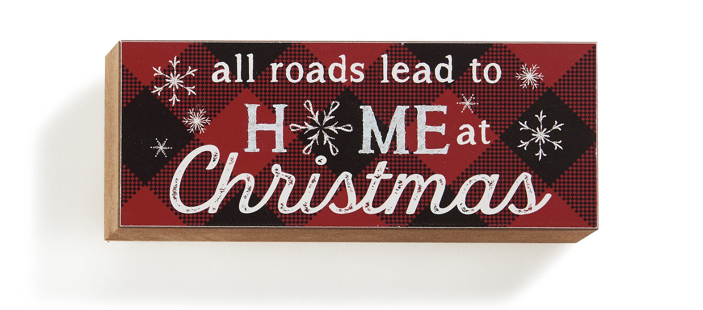 Buffalo Plaid Block Sign (CLEARANCE)