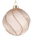 Pink & Gold Glass Ornament
