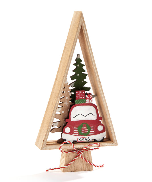Tree & Red Truck Decor