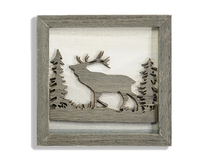 Laser-cut Woodland Art
