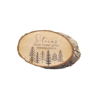 Wood Slice Sentiment Magnet