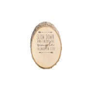 Wood Slice Sentiment Magnet