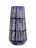 Modern Blue Hand Painted Vase