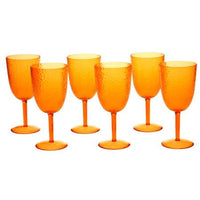 Orange Acrylic Goblet - single