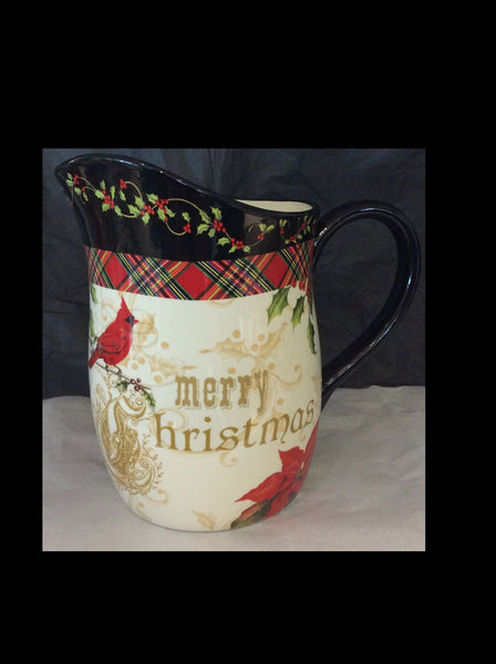 Poinsettia Pitcher 2.5 qt. (CLEARANCE)