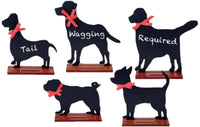 Dog Silhouette Chalkboard & Stand