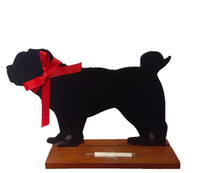 Dog Silhouette Chalkboard & Stand