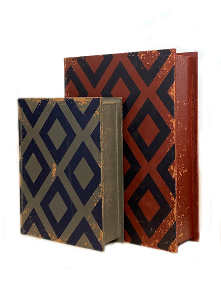 Wood Book Box - BLUE (9")