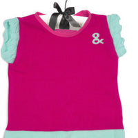 Magenta & Mint Ruffle T-Shirt (CLEARANCE)