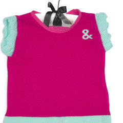 Magenta & Mint Ruffle T-Shirt