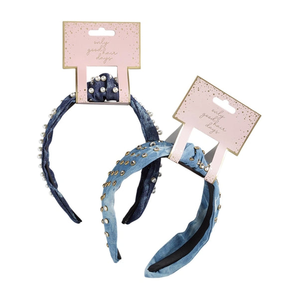 Denim Knotted Headbands