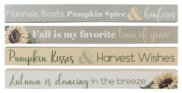 Long Block Fall Tabletop Sign