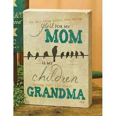 MOM / GRANDMA Block Sign