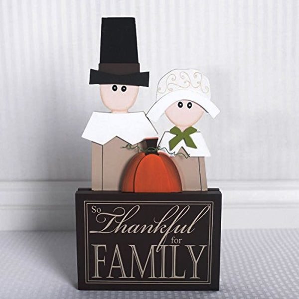 THANKFUL Pilgrims Wood Block (CLEARANCE)