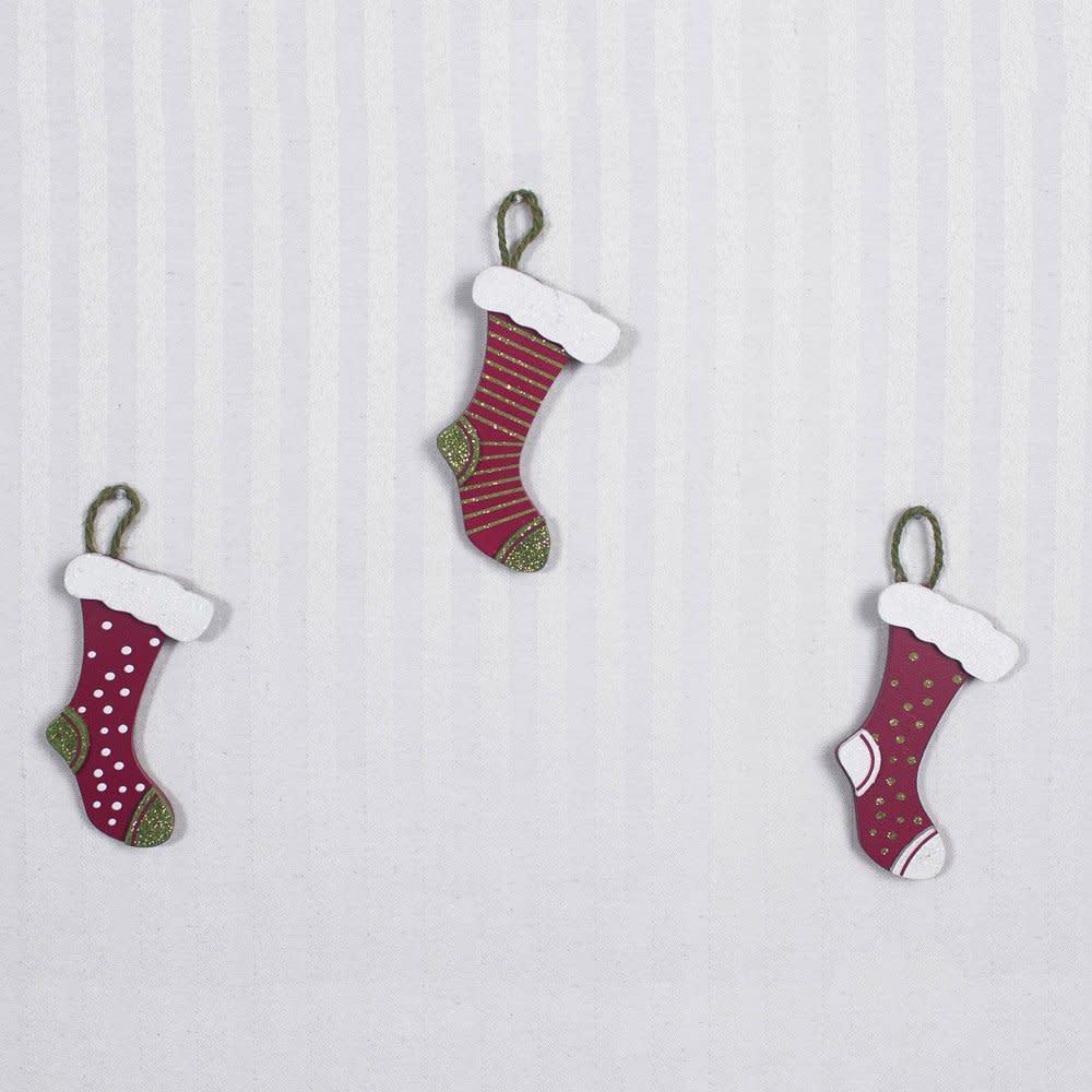 Wood Stocking Ornament (CLEARANCE)