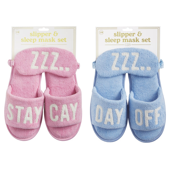 Slippers & Sleep Mask Set