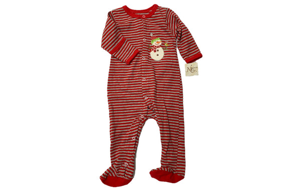 Christmas Snowman Footie, 3-6m (CLEARANCE)