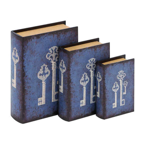 Vinyl Book Box - BLUE KEY, large (CLEARANCE)