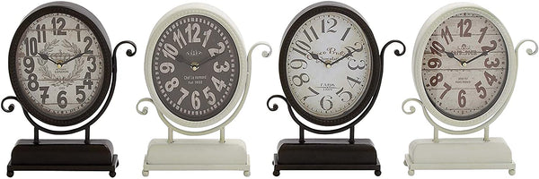 Metal Desk Clock (cream or brown)