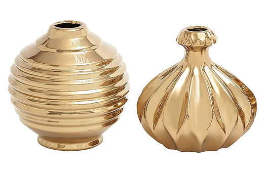 Ceramic Gold Vase (CLEARANCE)
