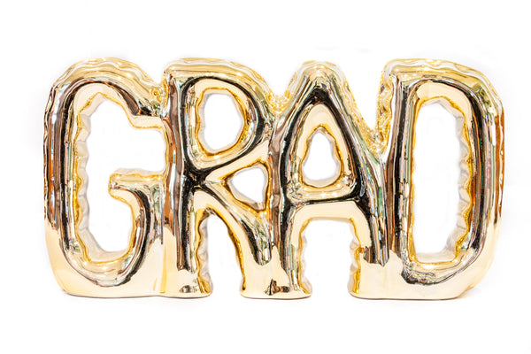 Gold Balloon Letter Decor - GRAD (CLEARANCE)