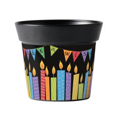 Birthday Candles 6'' Art Pot (CLEARANCE)