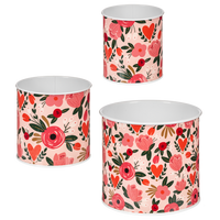 Pink Floral Planters