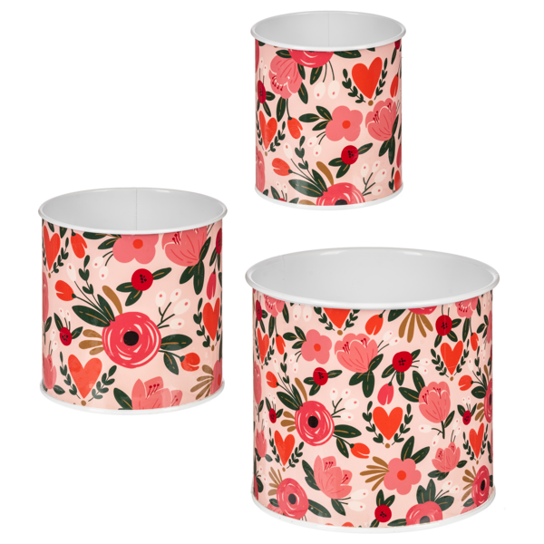 Pink Floral Planters (CLEARANCE)