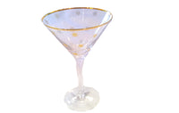 Martini Glass with Gold Stars