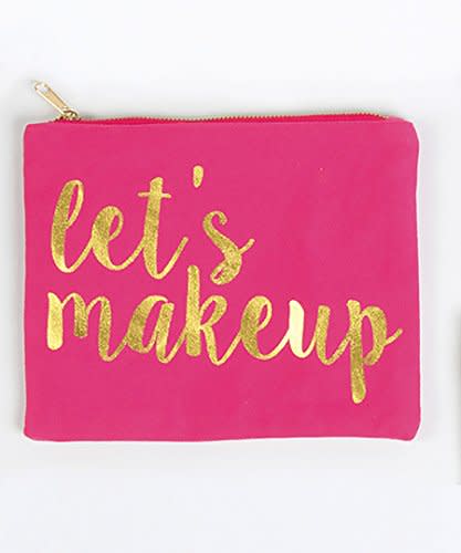 LET'S MAKEUP Canvas Pouch (CLEARANCE)