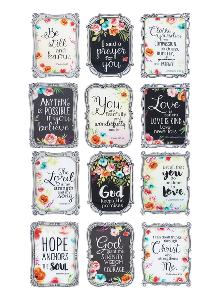 Flowers of Faith Magnet Plaque