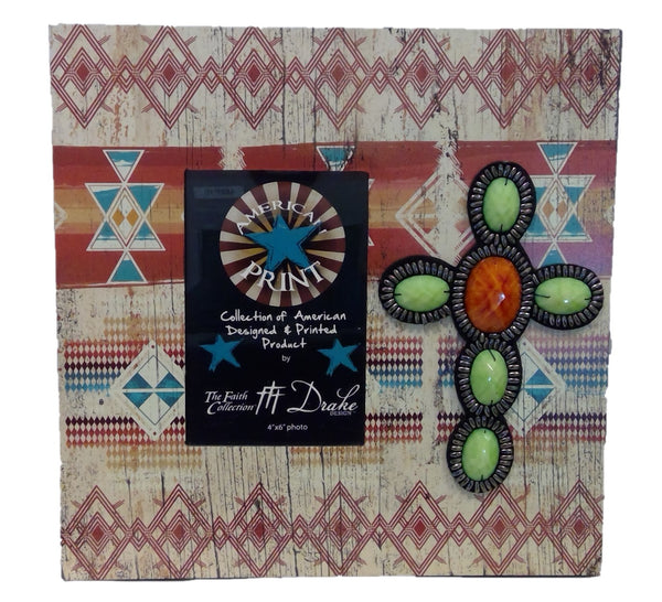 Layered Photo Frame - Tribal w/Beads (CLEARANCE)