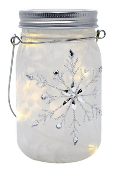 Frosted Mason Jar Décor