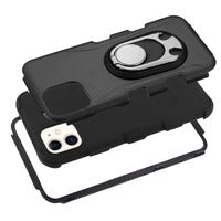 iPhone 11 Case - SILVER/ BLACK W/ RING (CLEARANCE)