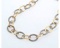 Large Two-tone Link Necklace