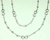 36'' Stirrup Necklace - Silver
