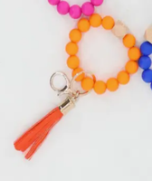 Silicone Beaded Key Ring Bangle