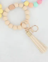 Silicone Beaded Key Ring Bangle