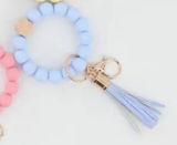 Silicone Beaded Key Ring Bangle