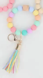 Silicone Beaded Key Ring Bangle