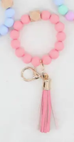 Silicone Beaded Key Ring Bangle