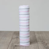 Lulujo Blanket Pink Messy Stripe