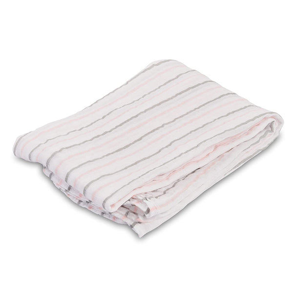 Lulujo Blanket Pink Messy Stripe