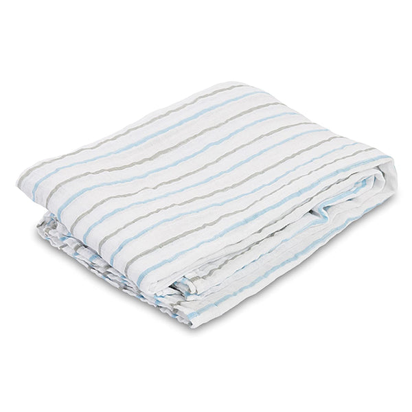 Lulujo Blanket Blue Messy Stripe