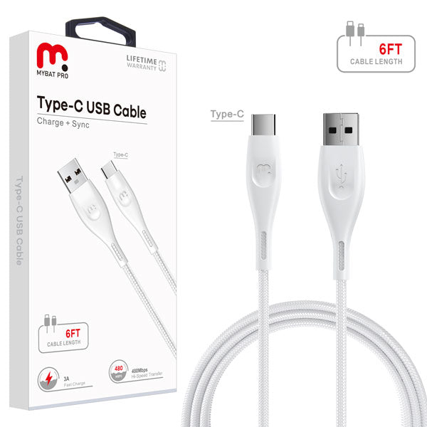 Type-C USB Charge/Sync -  6ft Cable