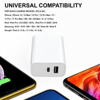 Dual Port Wall Charger - WHITE