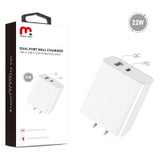 Dual Port Wall Charger - WHITE